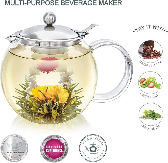 Teabloom All in One Glass Teapot5 | Ceylon Wild Tea