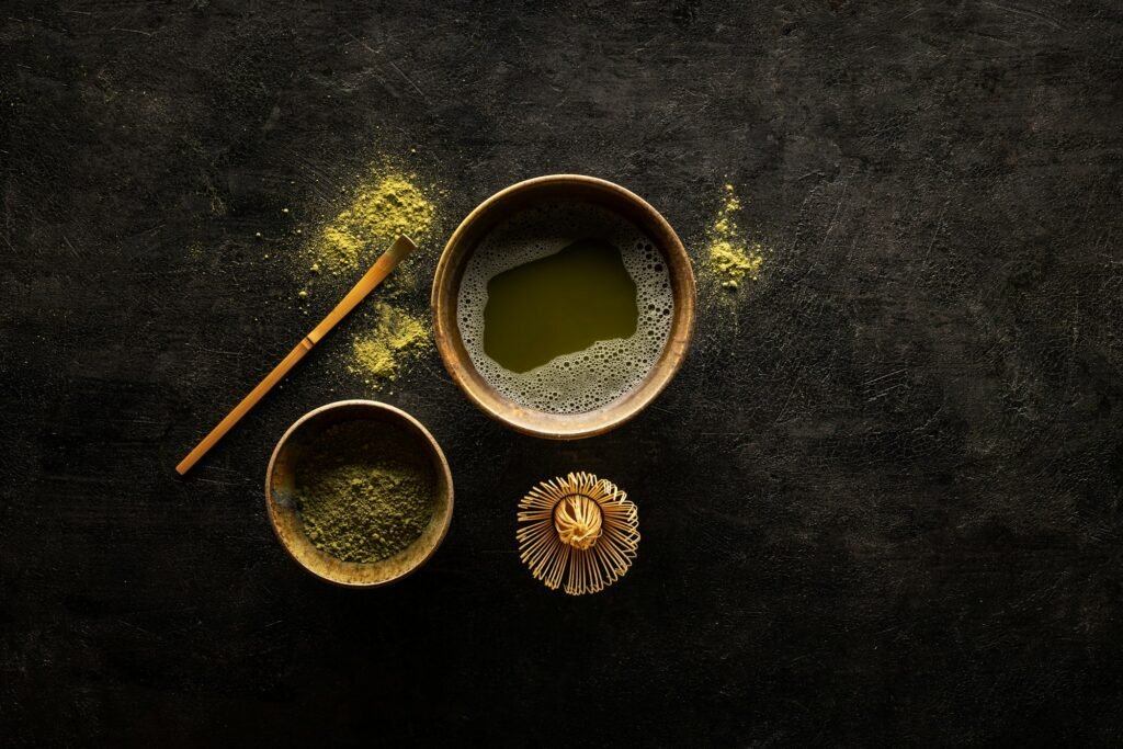 Organic green tea matcha